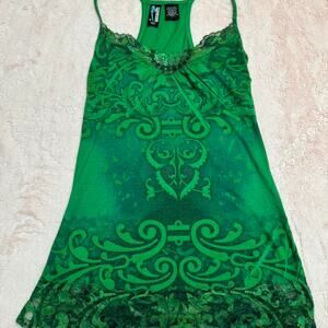 Green weavers cami top